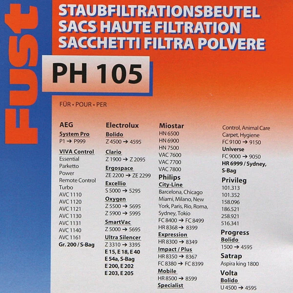 Fust PH 105 / E 200 STAND - Sac à Poussière – Image 2