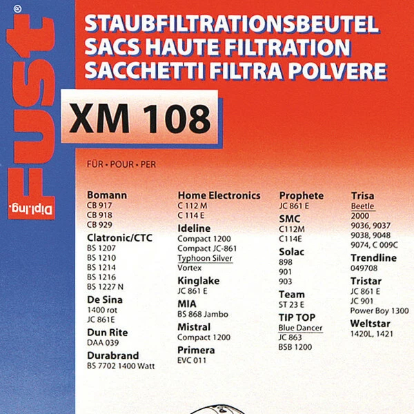 Fust XM 108 BEETLE/CB 917 - Sac à Poussière – Image 2