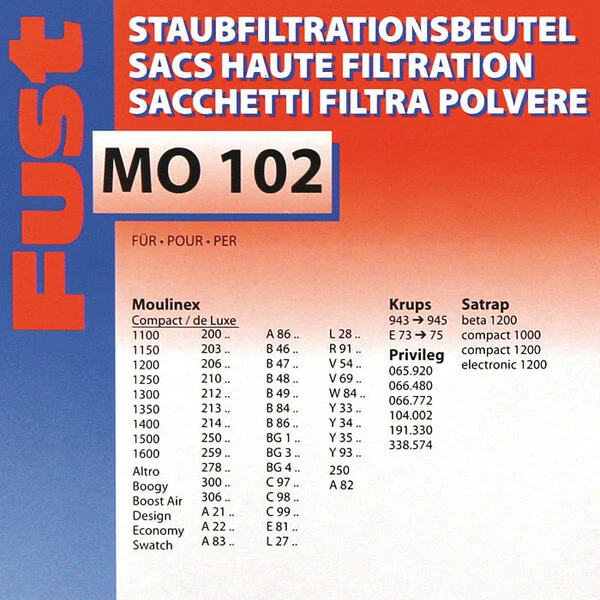 Fust MO 102 COMPACT/DELUX - Sac à Poussière – Image 2