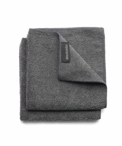 Brabantia Chiffon De Nettoyage En Microfibre 2 Pièces, Foncé - Chiffon De Nettoyage