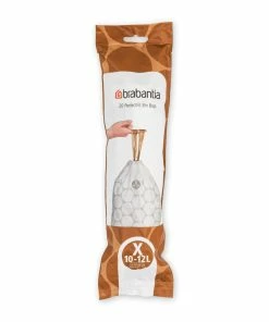 Brabantia Sac à Ordures Ménagères PerfectFit X 12 L, 20 Pièce/s - Sacs Poubelle