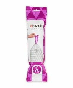 Brabantia Sac à Ordures Ménagères PerfectFit 12 L, 20 Pièce/s - Sacs Poubelle