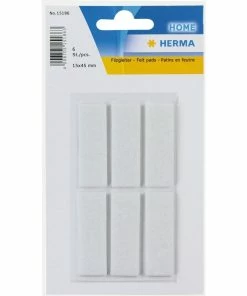 Herma Stickers Patin En Feutre 15 X 45 Mm, 6 Pièces, Blanc - Filtre Pour Aspirateur