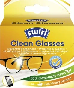 Swirl Lingettes Nettoyantes Pour Lunettes 30 Pièce/s, Blanc - Chiffon De Nettoyage