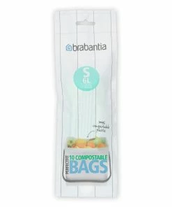 Brabantia Sacs Poubelle Pour Déchets Verts PerfectFit 6 L, 10 Pièce/s - Sacs Poubelle