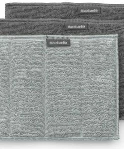 Brabantia Chiffon De Nettoyage En Microfibre 3 Pièces, Gris Clair/gris/gris Foncé - Chiffon De Nettoyage