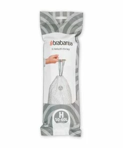 Brabantia Sac à Ordures Ménagères PerfectFit 50 L, 10 Pièce/s - Sacs Poubelle