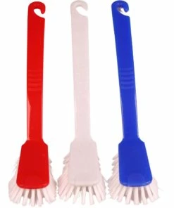 Edi Baur Brosse à Vaisselle Ensemble De 3 Bleu/Rouge/Blanc - Brosse De Nettoyage