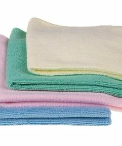 Edi Baur Chiffon De Nettoyage En Microfibre 4 Pièce/s, Bleu/Rose/Vert/Jaune - Chiffon De Nettoyage