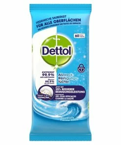 Dettol Chiffons De Nettoyage Tout Usage Fraîcheur De L'océan 60 Pièces - Détergents Universels