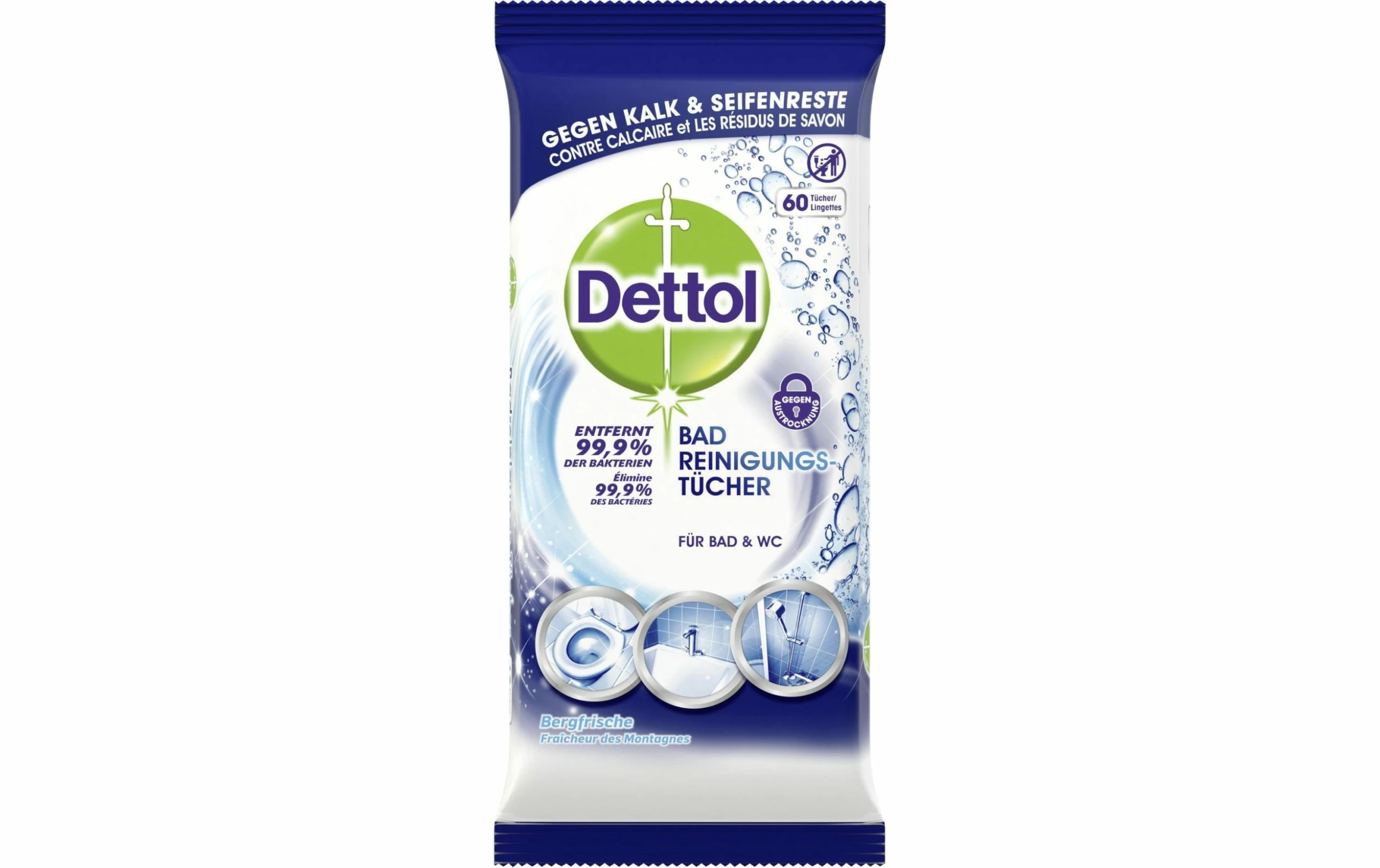 Dettol Nettoyant Pour Salle De Bains Frais 60 Pièces - Détergents Pour Salles De Bain
