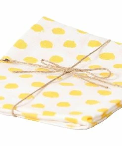 Esmée Torchon Pour La Vaisselle 50 X 70 Cm, Pointillé Jaune - Torchon Pour La Vaisselle
