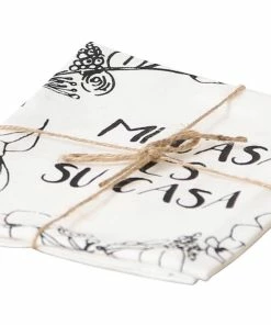 Esmée Torchon Pour La Vaisselle Mi Casa E Su Casa 50 X 70 Cm, Noir/Blanc - Torchon Pour La Vaisselle