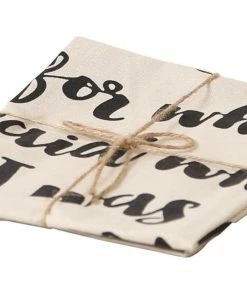 Esmée Torchon Pour La Vaisselle Sorry For What I Said 50 X 70 Cm, Beige - Torchon Pour La Vaisselle