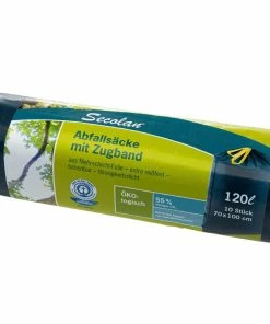 Haushaltsware Sacs Poubelle PRolle 120 L, 10 Pièce/s, Bleu/Noir - Sacs Poubelle