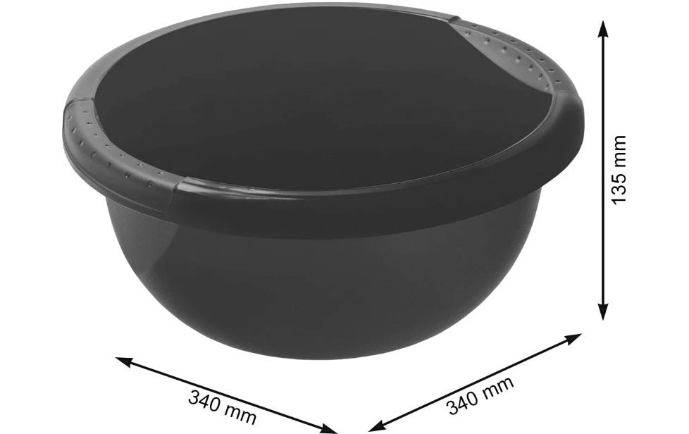 Rotho Cuvette Daily 6 L, Noir - Seau De Nettoyage – Image 2