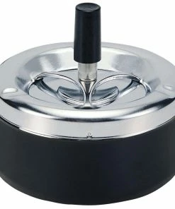 Dameco Cendrier Avec Un Couvercle Centrifuge, Noir - Cendrier