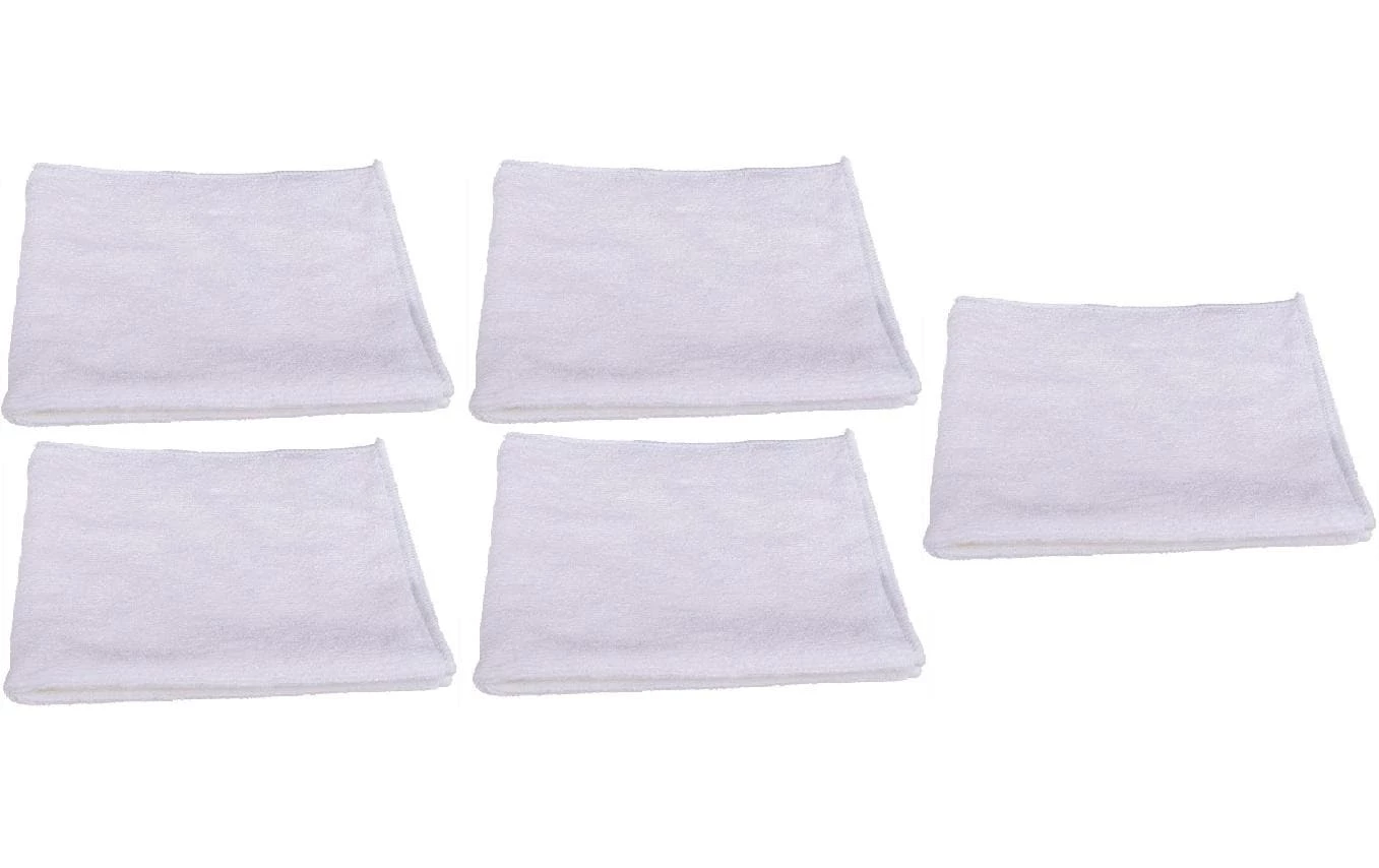 Edi Baur Chiffon De Nettoyage En Microfibre Black And White 5 Pièce/s, Blanc - Chiffon De Nettoyage