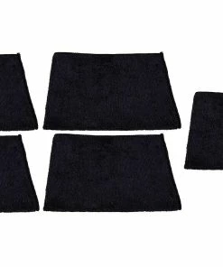 Edi Baur Chiffon De Nettoyage En Microfibre Black And White 5 Pièce/s, Noir - Chiffon De Nettoyage