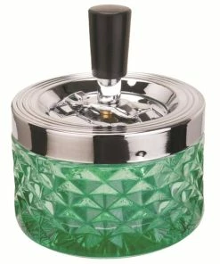 Dameco Cendrier Avec Un Couvercle Centrifuge, Vert - Cendrier