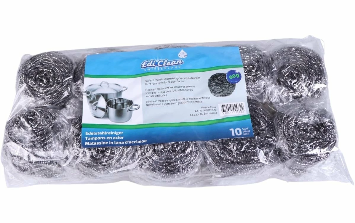 Edi Baur Éponge D’acier 10 Pièce/s, 60 Gr - Éponge De Nettoyage – Image 3