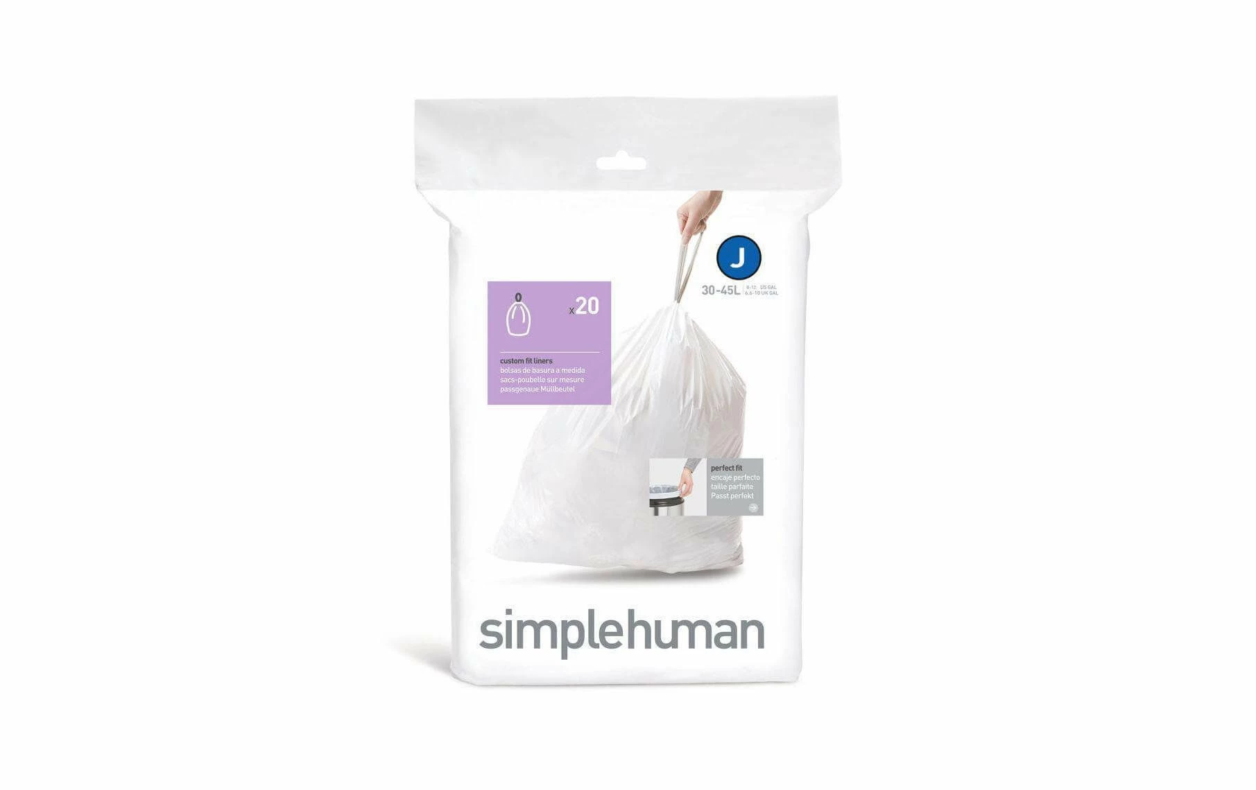 Simplehuman Sacs Poubelle J 30-45 Litres, 20 Sacs Poubelles - Sacs Poubelle – Image 3