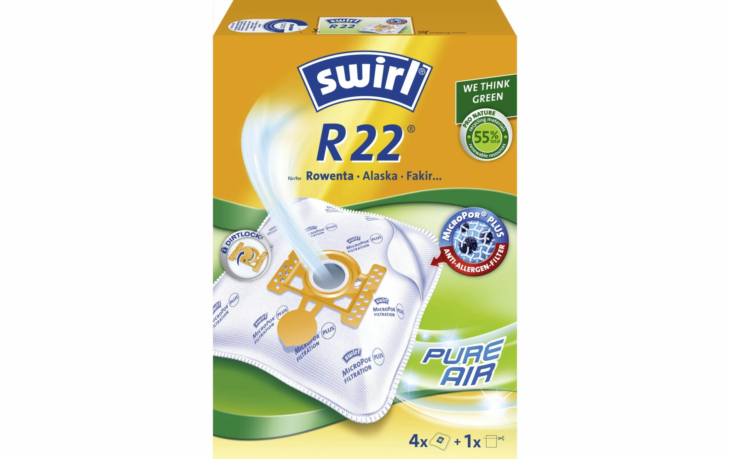 Swirl Sac Filtrant Pour Aspirateur R 22 4 Pièce/s - Sac à Poussière
