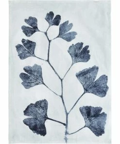 Södahl Ensemble De Torchons Pour La Vaisselle Ginkgo Bleu/Blanc - Torchon Pour La Vaisselle