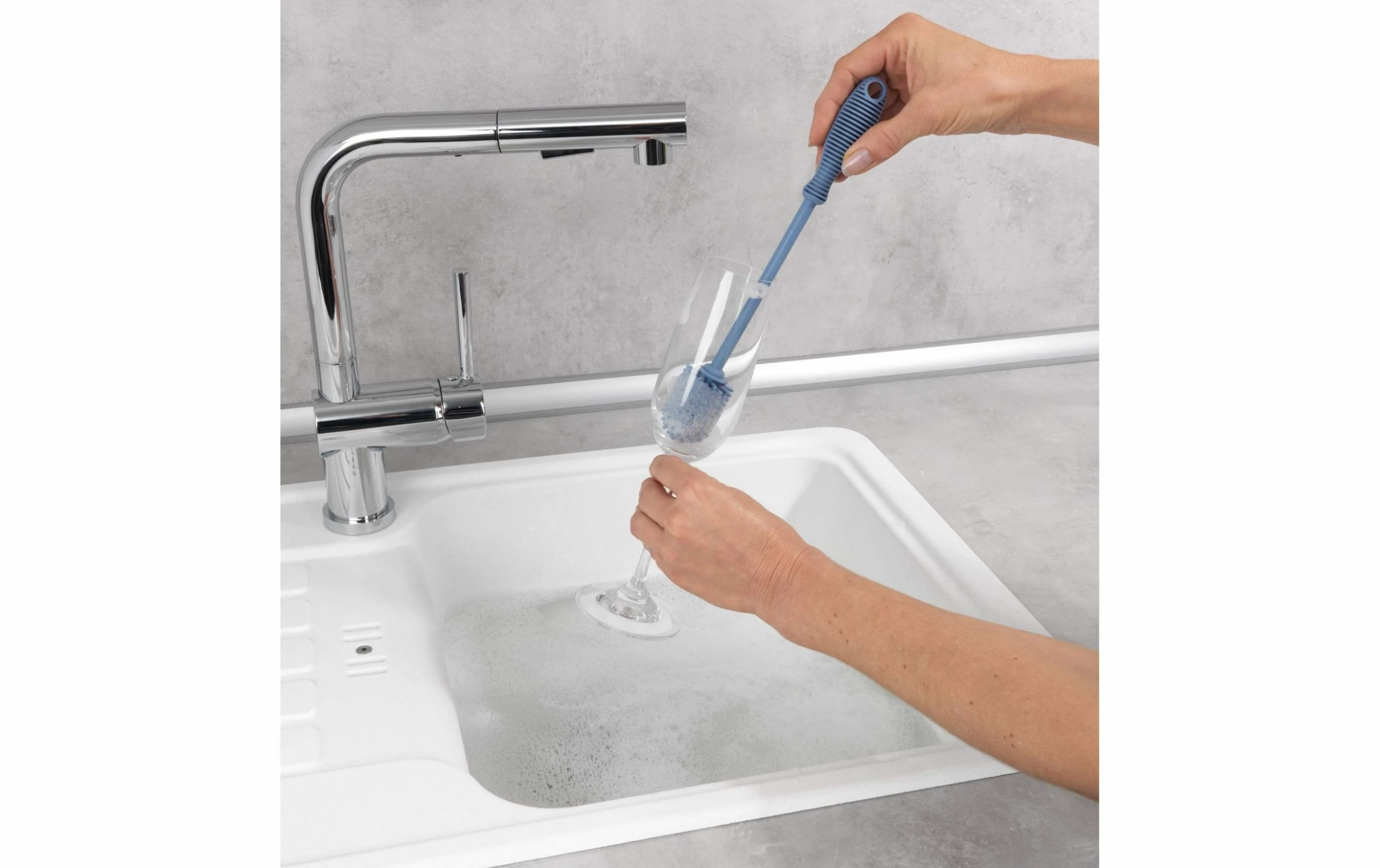 Wenko Brosse à Vaisselle Sia Bleu - Brosse De Nettoyage – Image 3