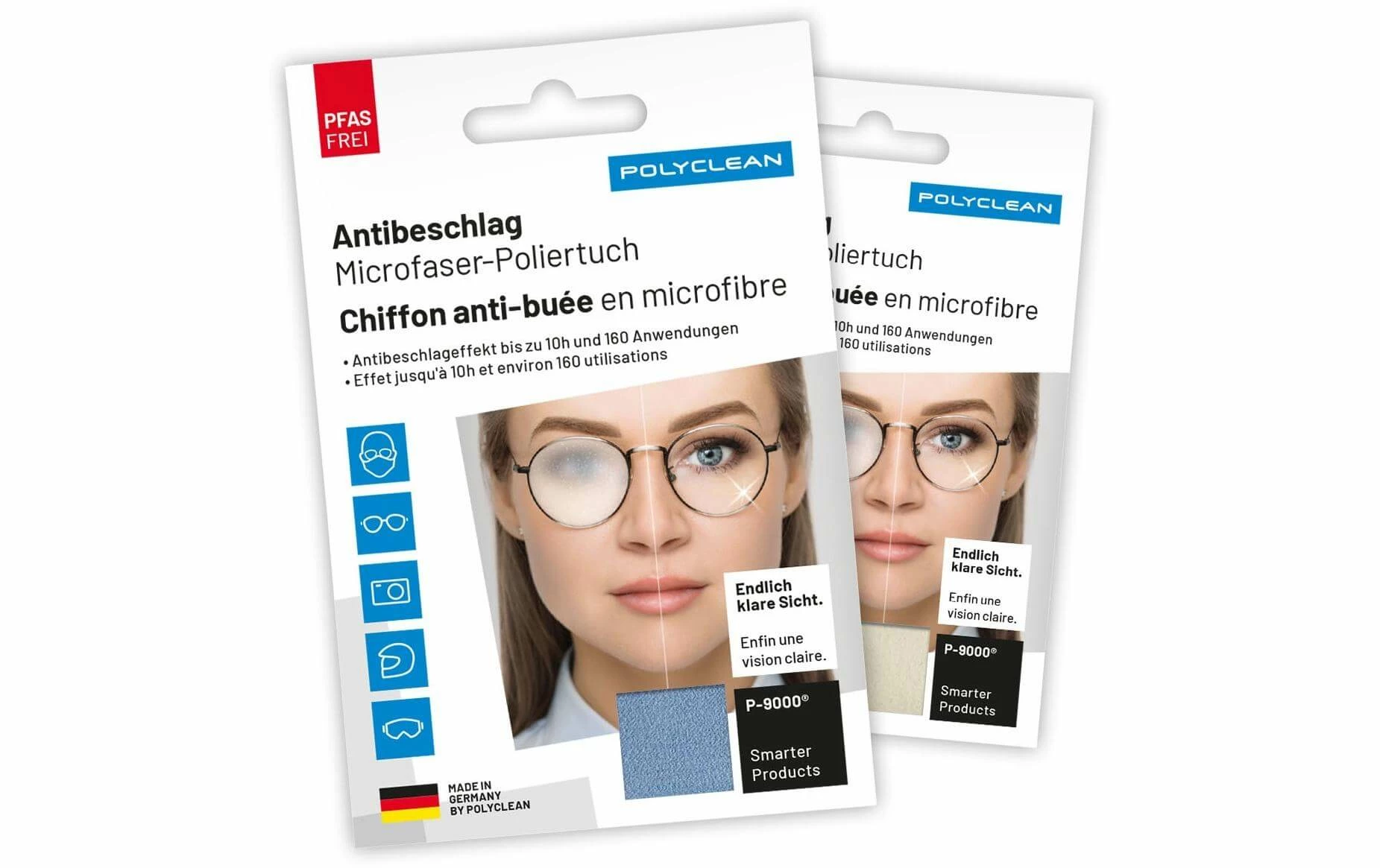 Polyclean Lingettes Nettoyantes Pour Lunettes Anti-buée 1 Pièce, Assortie - Chiffon De Nettoyage