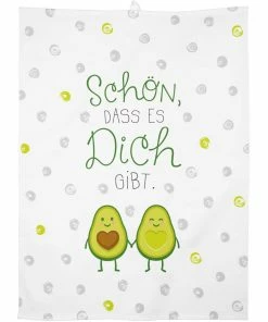 Sheepworld Torchon Pour La Vaisselle Schön, Dass Es Dich Gibt Blanc - Torchon Pour La Vaisselle