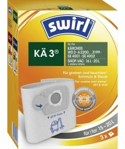 Swirl Sac Filtrant Pour Aspirateur KÄ 3, 3 Pièce/s - Sac à Poussière